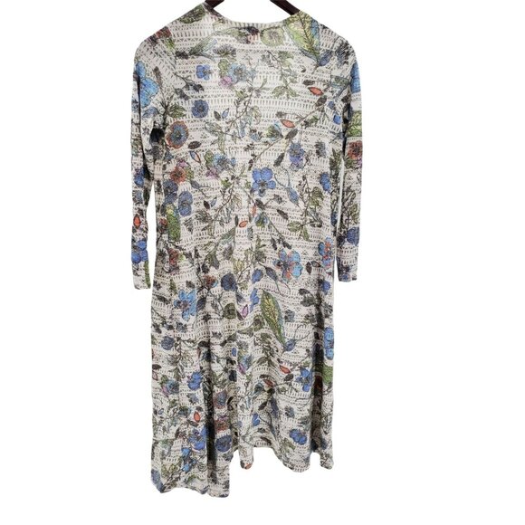 Lularoe Sm Sarah Cardigan Duster Tribal Flower Rare pattern Lightweight Longline - Picture 5 of 9